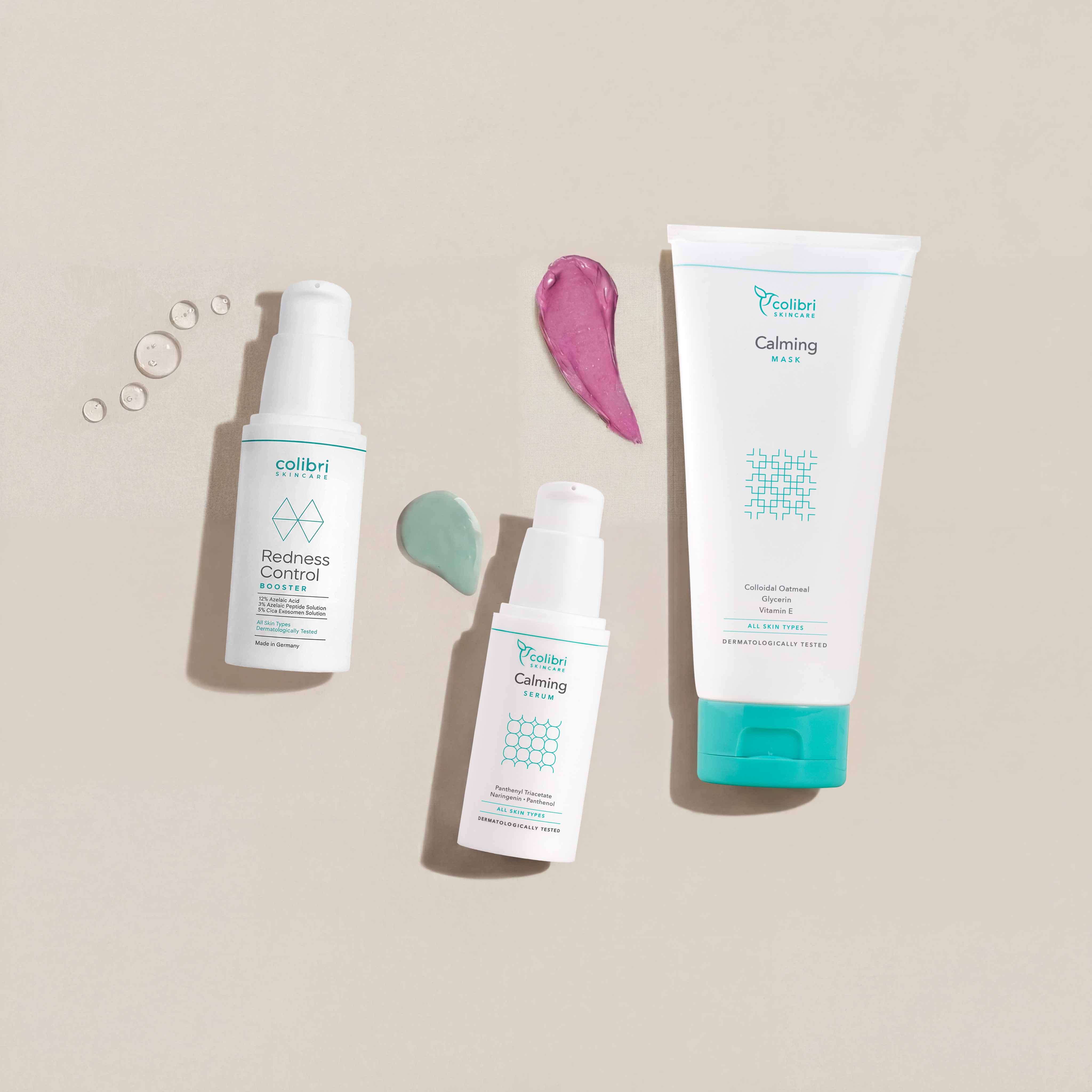 Anti Rötungen Set mit Redness Control Booster, Calming Serum und Calming Mask