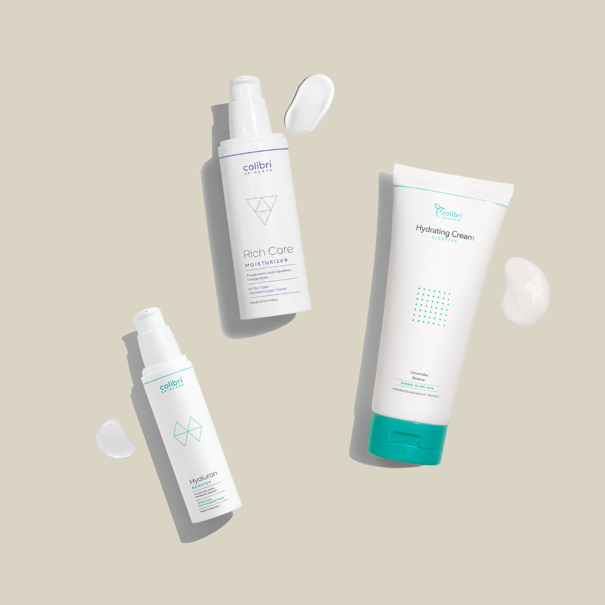 Trockene Haut Set mit Cleanser, Booster & Creme I colibri skincare